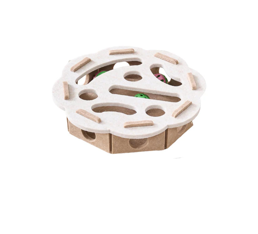 Interactive Cat Toy Puzzle Toys for Indoor Cats Felt Maze Box Kittern Toys S Self Ppet Cat Gamelay Fun Exercise Hide Seek Moving Cat Toy for Bored Cats Encourages Hunting Instincts