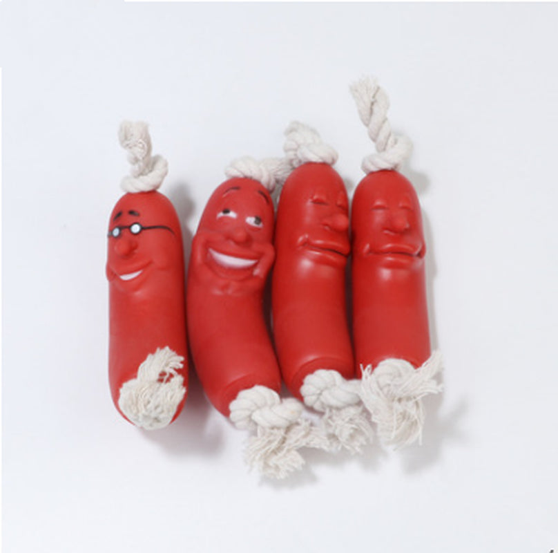 Puppy Funny Ham Sausage Dog Chew Toys Pet Supplies Interactive Dog Ball Toys for Large Dogs Bite Resistant Hot Dog Toy