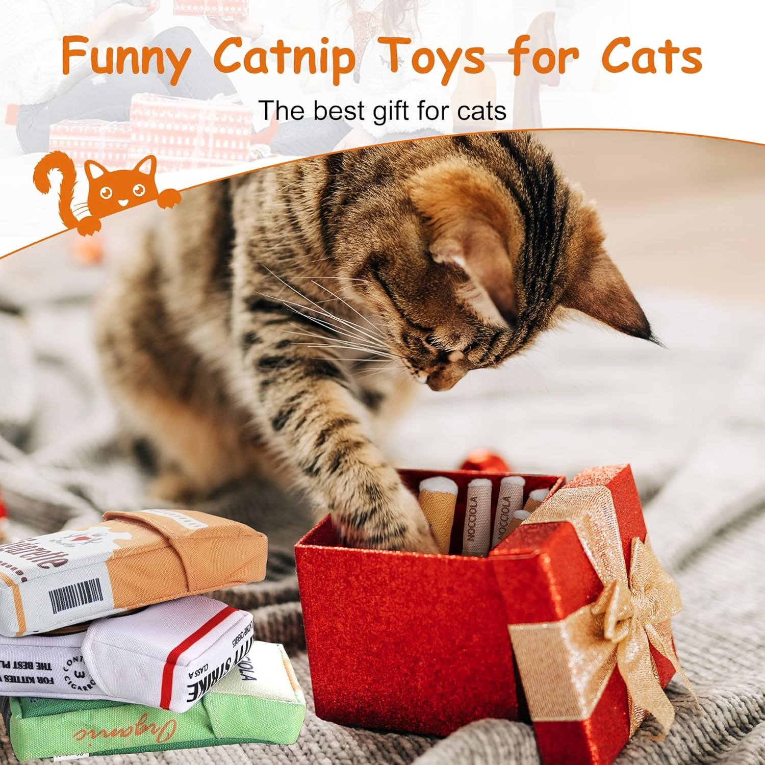 3 Pack Catnip Toys for Cats, Funny Cat Toys Filled with 100% Pure Organic Catnip, Safe Kitten Teething Chew and Kicker Toys, Stress Relieving Fun for Indoor Cats,(Yellow)