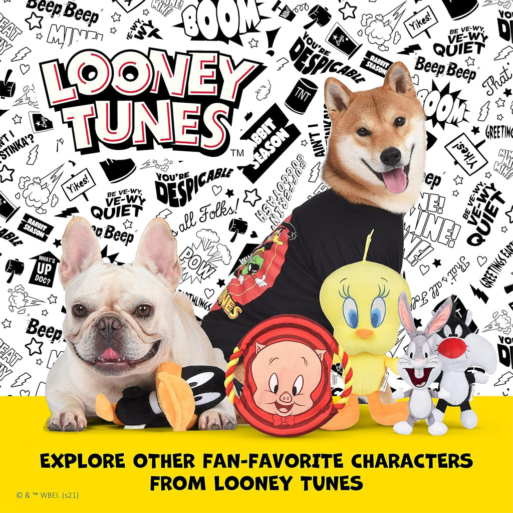 Warner Bros Looney Tunes Toys for Dogs | 6 Inch Daffy Duck Big Head Plush Dog Toy | Daffy Duck Plush Toys for All Dogs | Dog Chew Toy for Medium Dogs