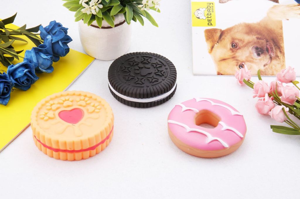 Creative Dog Molar Ball Toys Throwing Sounding Toys Three round Biscuit PVC Vinyl Molar Toys