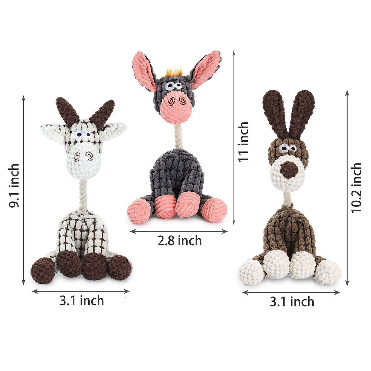 Dog Squeaky Toys Stuffing Plush Dog Chew Toys Interactive Dog Puppy Animal Toys