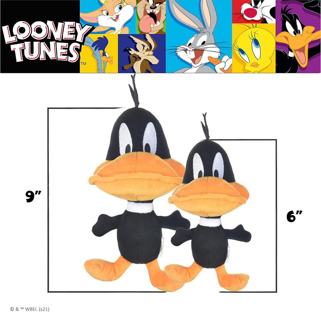 Warner Bros Looney Tunes Toys for Dogs | 6 Inch Daffy Duck Big Head Plush Dog Toy | Daffy Duck Plush Toys for All Dogs | Dog Chew Toy for Medium Dogs