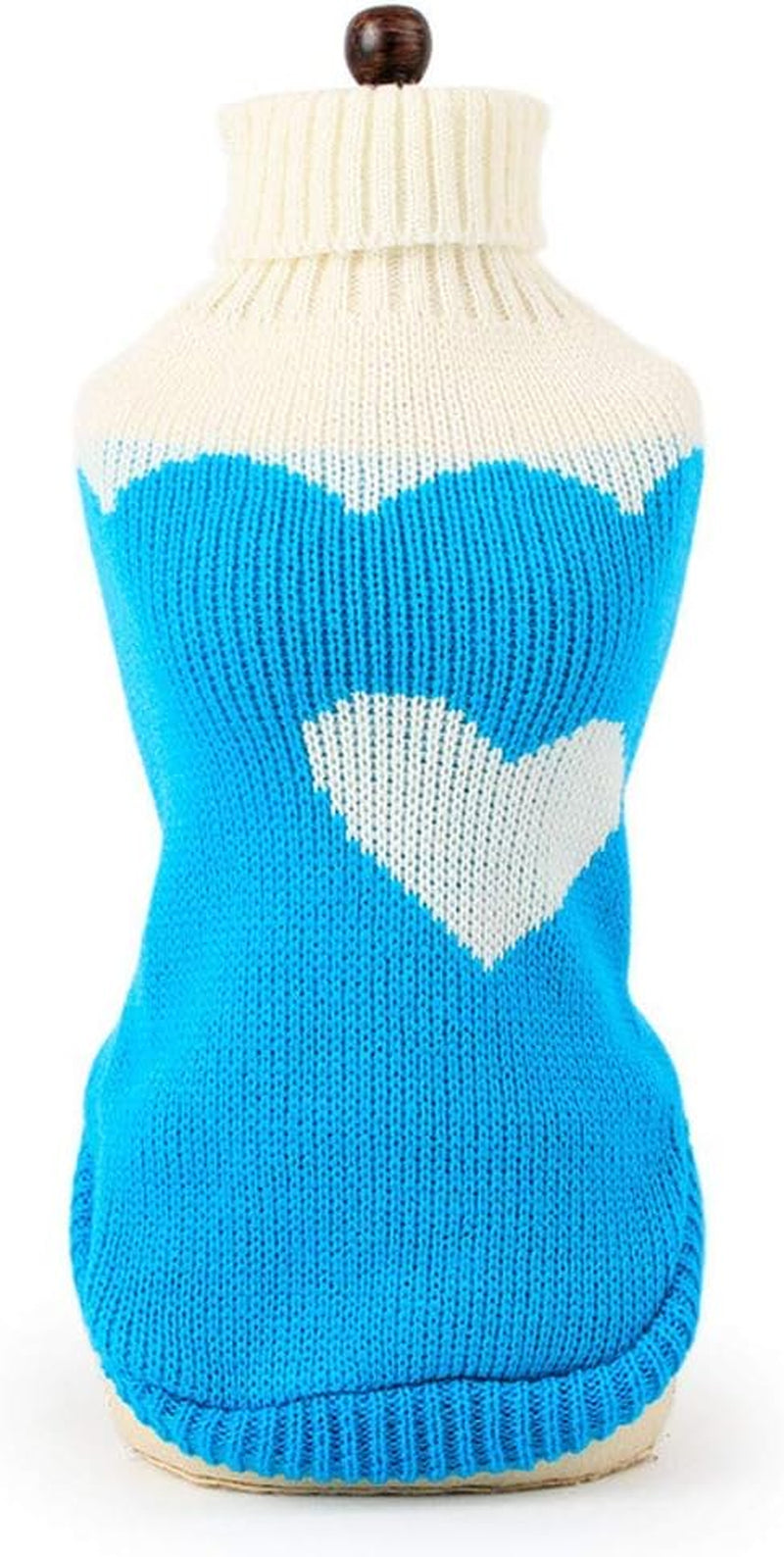 Dog Sweaters Classic Knitwear, Turtleneck Winter Warm Pet Puppy Clothes | Cute Heart Pattern, Lightweight & Warm Knitted Winter Sweater, Cold Weather Coat, Great for Daily Wear, Easy on & Off