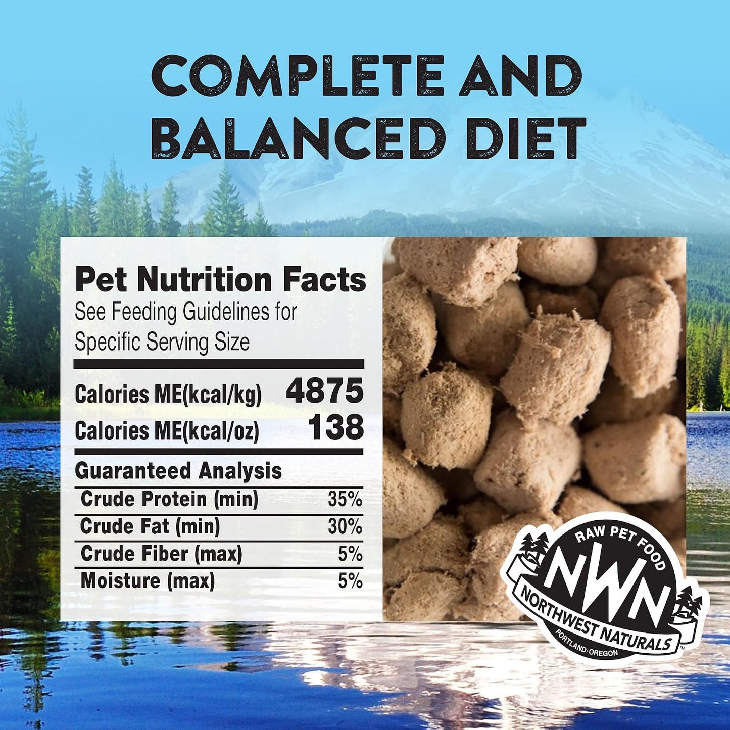 Freeze-Dried Duck Cat & Kitten Food, Grain-Free, Bite-Sized Nibbles. Healthy, Limited, Human-Grade Ingredients, Complete & Balanced, All-Natural, High-Protein Diet, USA Made, 11 Oz