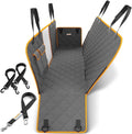 Dog Car Seat Cover, Waterproof & Nonslip Back Seat Hammock with Mesh Window & Seat Belt