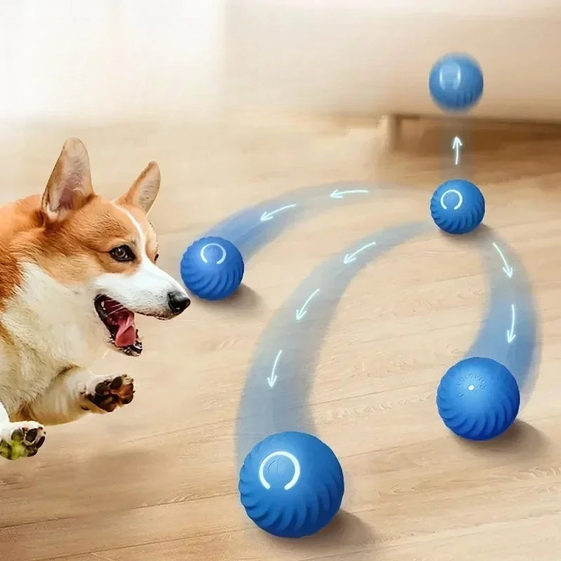 Smart Interactive Dog Ball Toys, Bouncing Rolling Gravity Ball for Pet Training, Plush Chew Toys for Puppy Small Large Dogs,