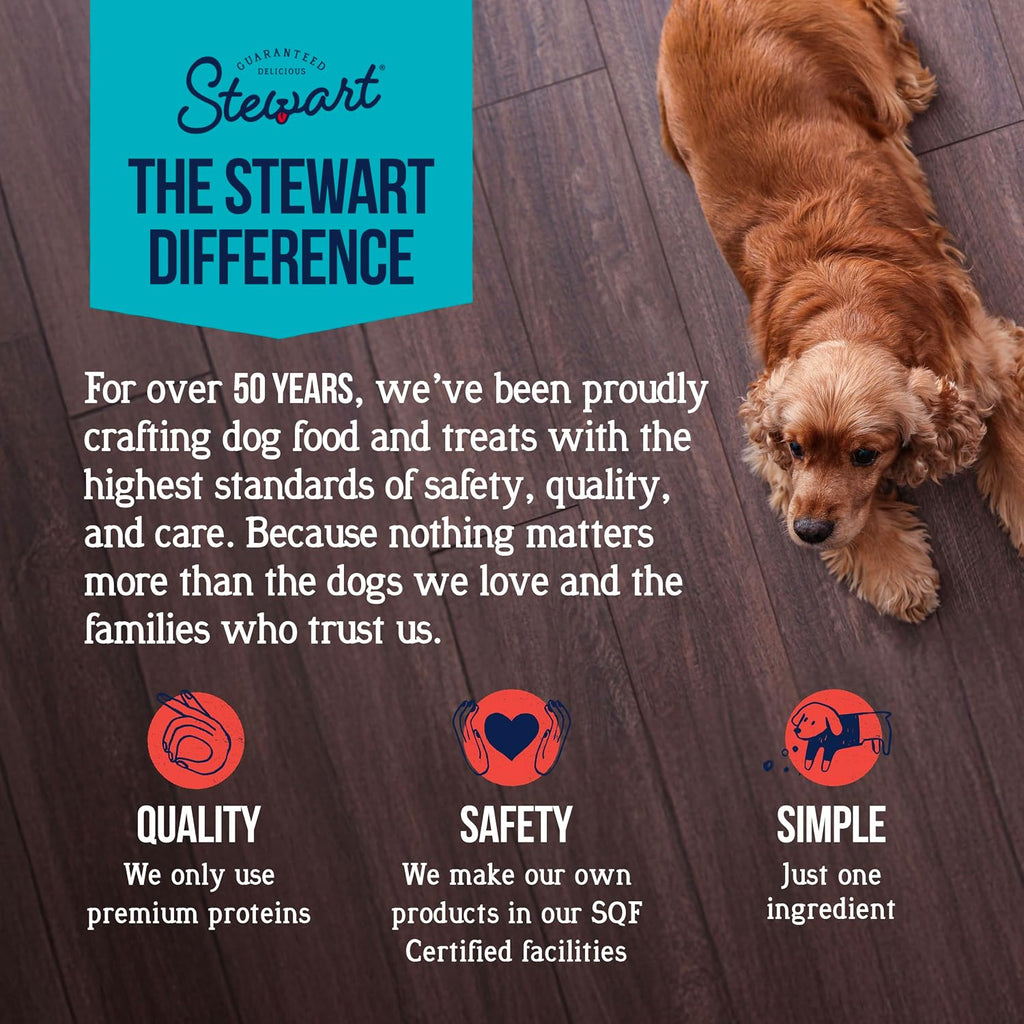 Stewart Freeze Dried Dog Treats, 100% Beef Liver, 14 Oz Tub | Premium Quality Raw Protein, Single Ingredient, High Protein Training Treats & Food Topper, No Refrigeration, Cat Friendly