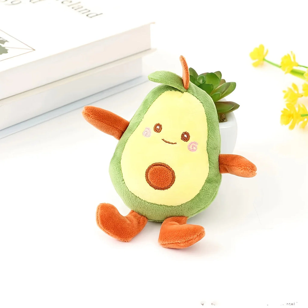 1 Cartoon Avocado Shaped Pet Plush Toy for Dogs to Interact and Play in Daily Life