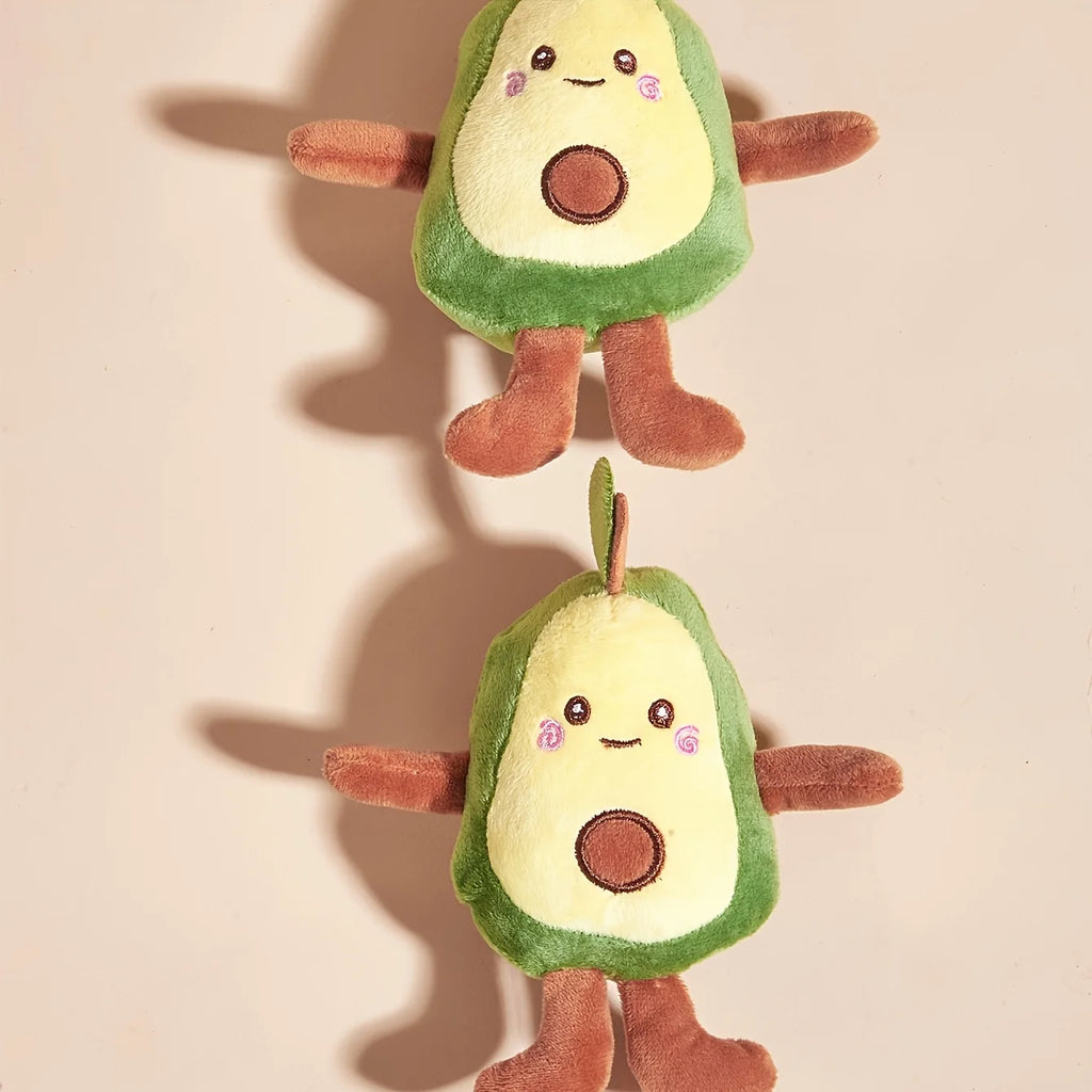 1 Cartoon Avocado Shaped Pet Plush Toy for Dogs to Interact and Play in Daily Life