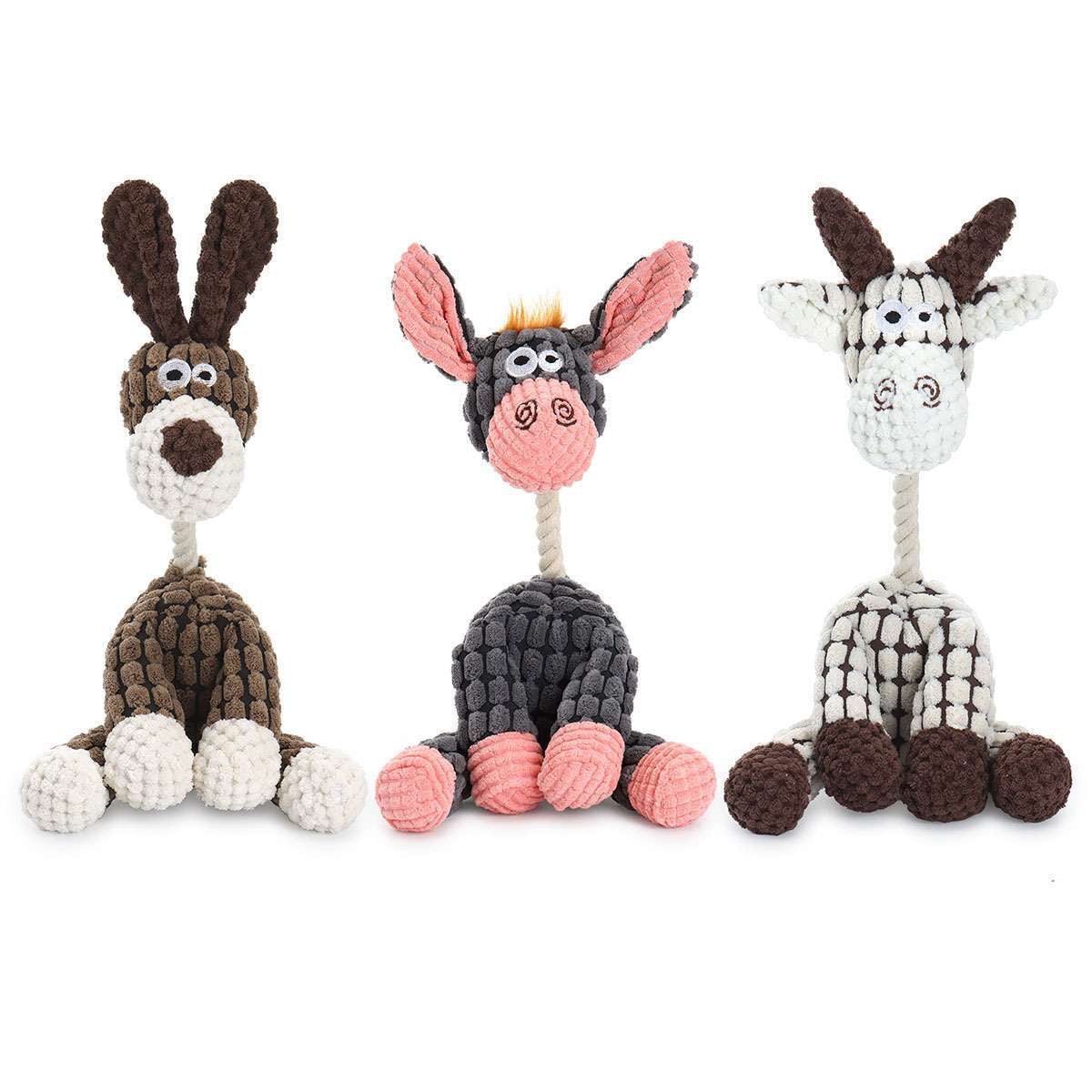 Dog Squeaky Toys Stuffing Plush Dog Chew Toys Interactive Dog Puppy Animal Toys