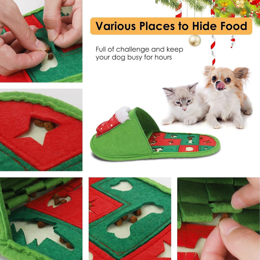 PETNANNY Snuffle Mat for Dogs, 2Pcs Dog Puzzle Toys Stimulation Smell Training and Slow Feeding, Interactive Dog Toys for Small Medium Dog (Green+Yellow)