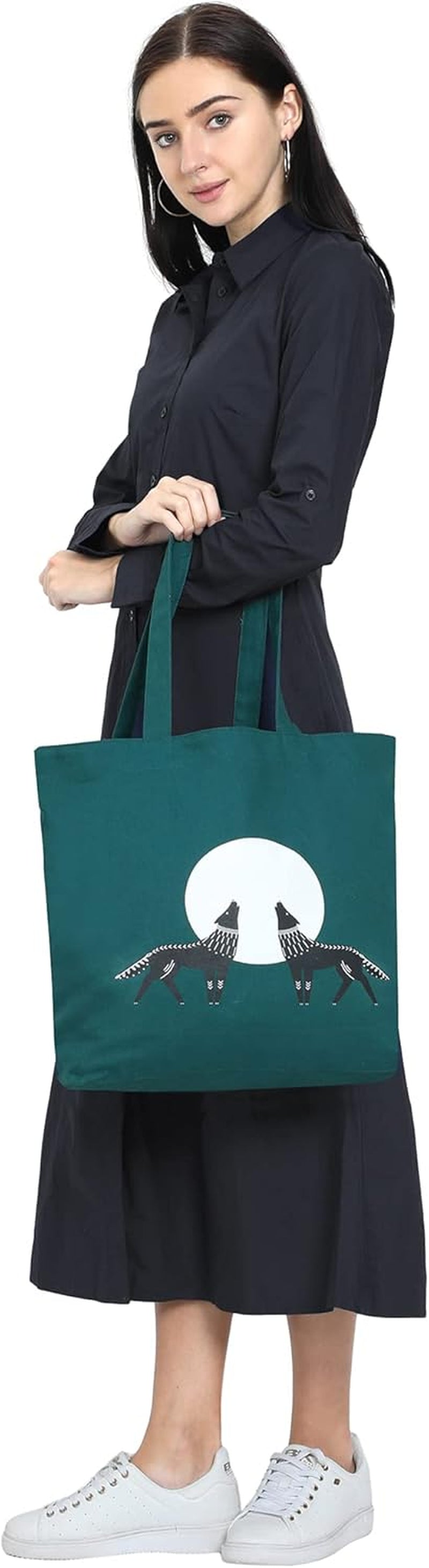 Ecoright Aesthetic Canvas Tote Bag for Women Large Zipper Tote Bags with Pocket, Womens Tote Bag for Yoga, Work, Beach