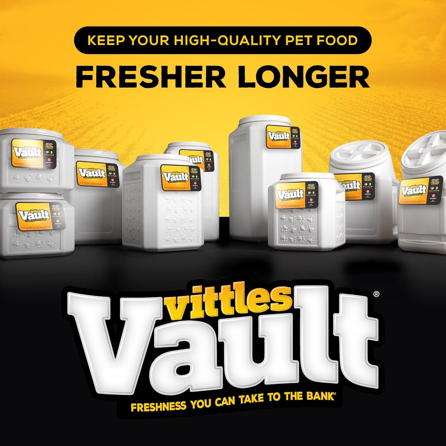 Vittles Vault Pet Food Storage Containers - Sealed Dog and Cat Food Storage Container, Fits up to 80Lbs, Made in the USA - [14" L X 28" H] | Made in USA, 14 Inch Long by 28 Inch Tall, Airtight Lid Keeps Kibble Fresh and Pests Out, a Durable Home Pantry Bi