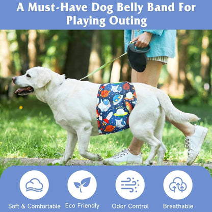 Dog Diapers Male, Belly Bands for Male Dogs, High Absorbing Extra Small Male Dog Wraps for Doggie & Puppy in Incontinence or Excitable Urination and Training(S)