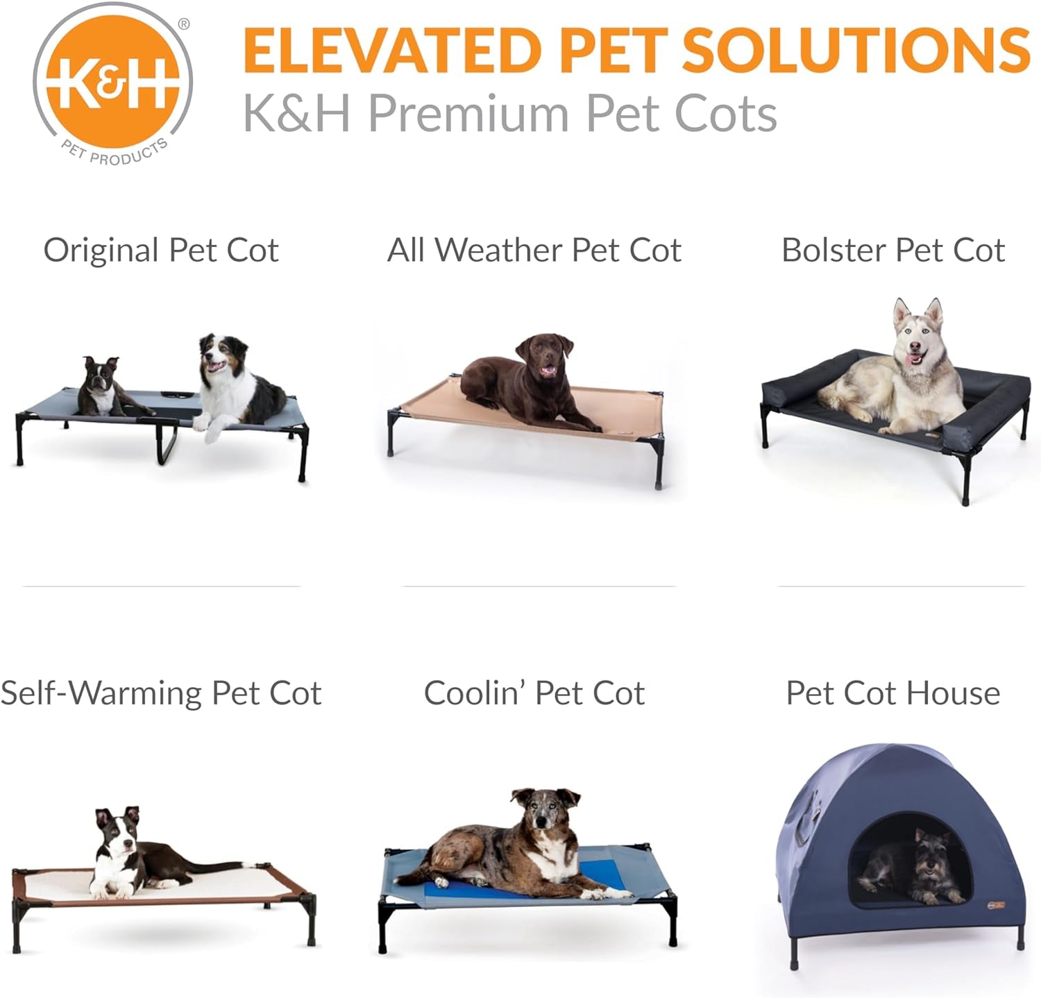 K&H Outdoor Elevated Dog Bed, Cooling Raised Dog Bed, Chocolate, XL 50X32In | Pet Cot for Large & Extra Large Pets, Breathable Mesh Center Hammock Design, Indoor/Outdoor Washable Cover, 50X32In